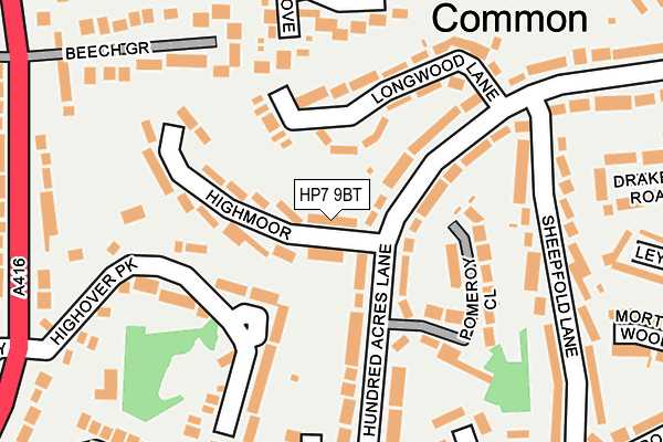 HP7 9BT map - OS OpenMap – Local (Ordnance Survey)