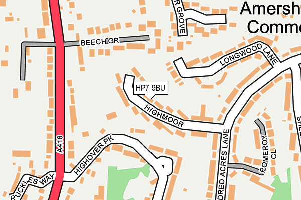 HP7 9BU map - OS OpenMap – Local (Ordnance Survey)