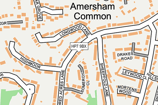 HP7 9BX map - OS OpenMap – Local (Ordnance Survey)