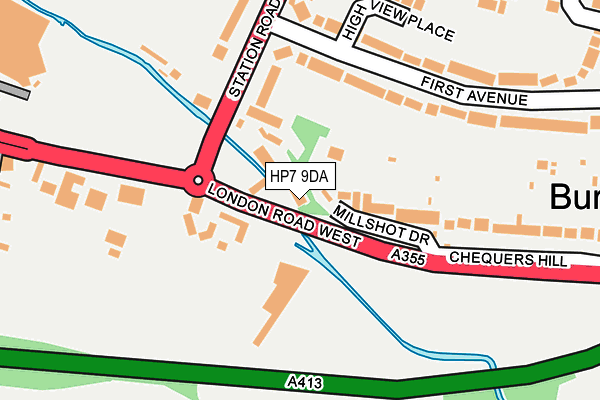 HP7 9DA map - OS OpenMap – Local (Ordnance Survey)