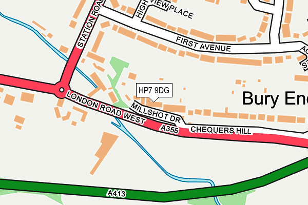 HP7 9DG map - OS OpenMap – Local (Ordnance Survey)