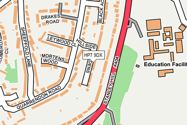 HP7 9DX map - OS OpenMap – Local (Ordnance Survey)