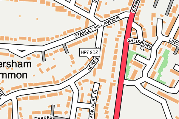 HP7 9DZ map - OS OpenMap – Local (Ordnance Survey)