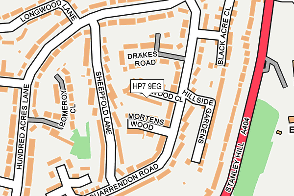 HP7 9EG map - OS OpenMap – Local (Ordnance Survey)