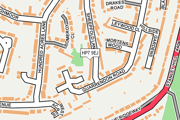 HP7 9EJ map - OS OpenMap – Local (Ordnance Survey)