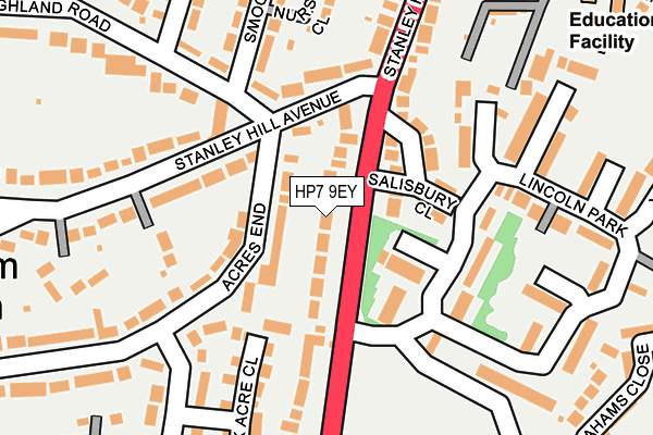 HP7 9EY map - OS OpenMap – Local (Ordnance Survey)