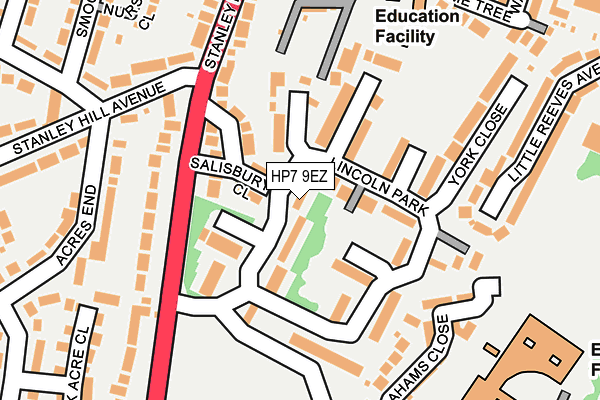 HP7 9EZ map - OS OpenMap – Local (Ordnance Survey)