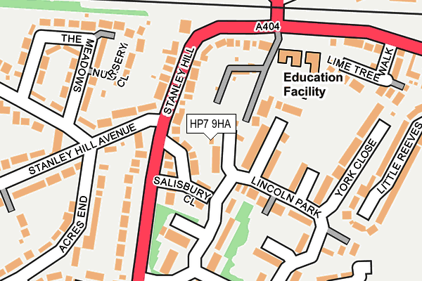 HP7 9HA map - OS OpenMap – Local (Ordnance Survey)