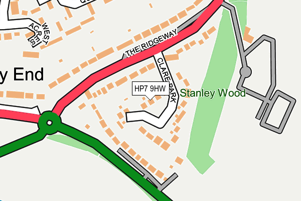 HP7 9HW map - OS OpenMap – Local (Ordnance Survey)