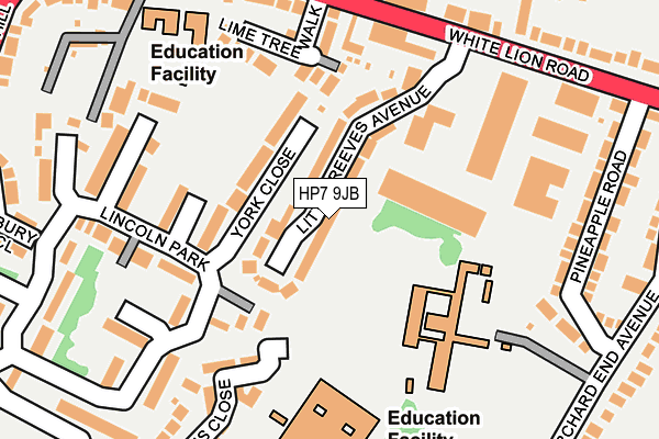 HP7 9JB map - OS OpenMap – Local (Ordnance Survey)