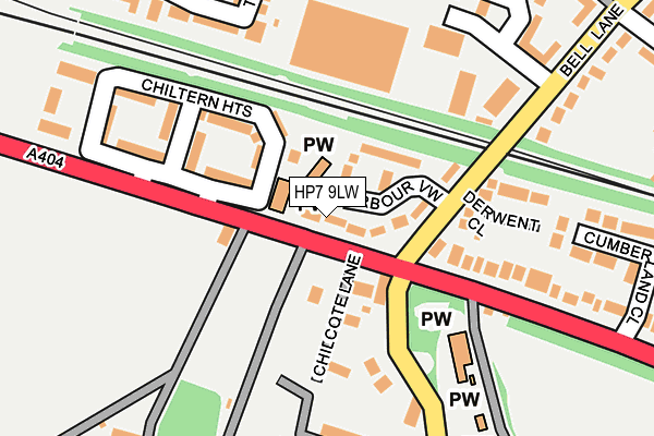 HP7 9LW map - OS OpenMap – Local (Ordnance Survey)