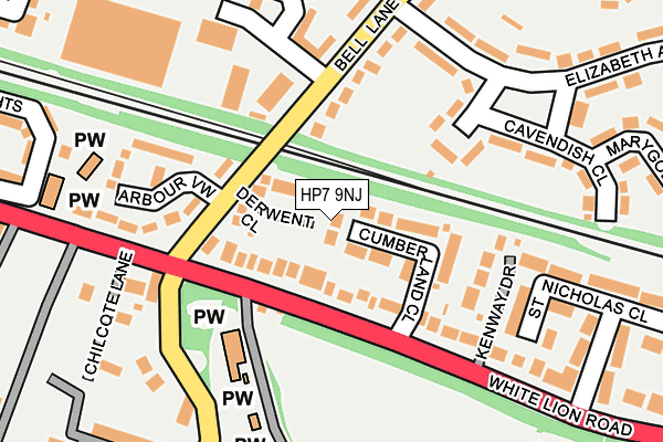 HP7 9NJ map - OS OpenMap – Local (Ordnance Survey)