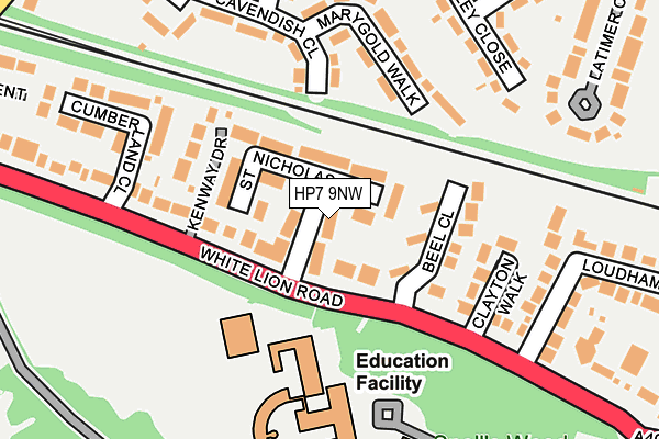 HP7 9NW map - OS OpenMap – Local (Ordnance Survey)