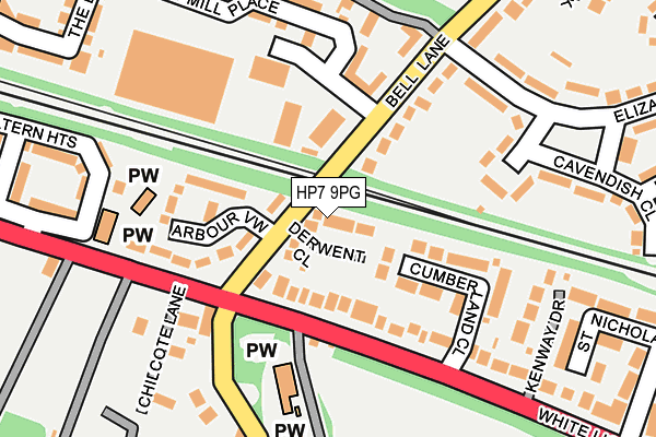 HP7 9PG map - OS OpenMap – Local (Ordnance Survey)