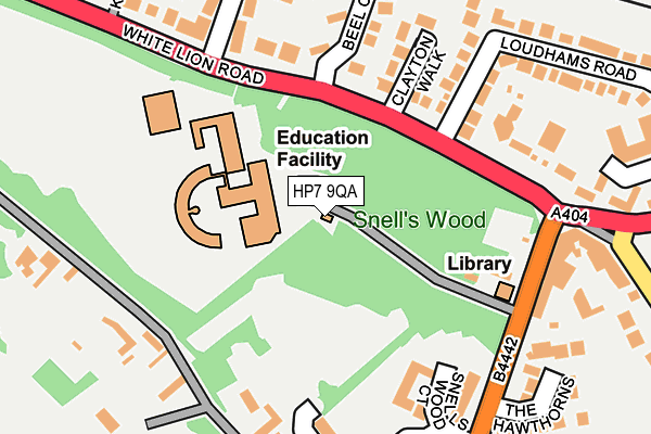 HP7 9QA map - OS OpenMap – Local (Ordnance Survey)