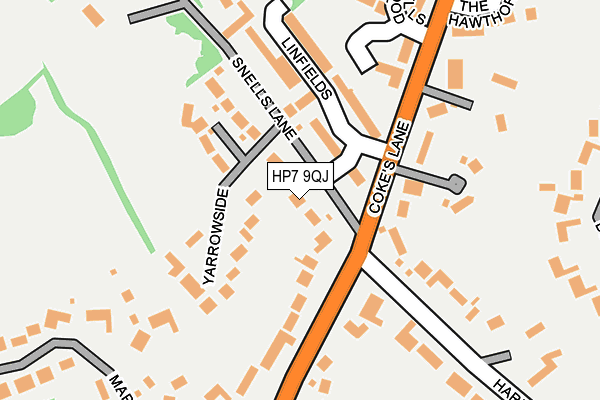 HP7 9QJ map - OS OpenMap – Local (Ordnance Survey)