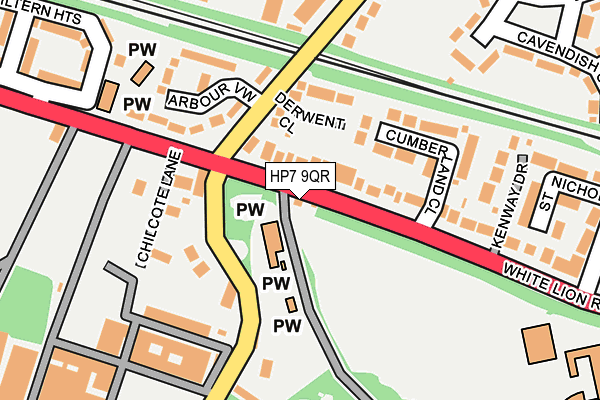 HP7 9QR map - OS OpenMap – Local (Ordnance Survey)