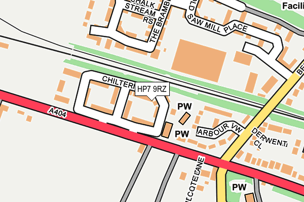 HP7 9RZ map - OS OpenMap – Local (Ordnance Survey)