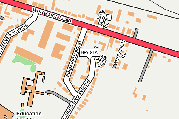 HP7 9TA map - OS OpenMap – Local (Ordnance Survey)