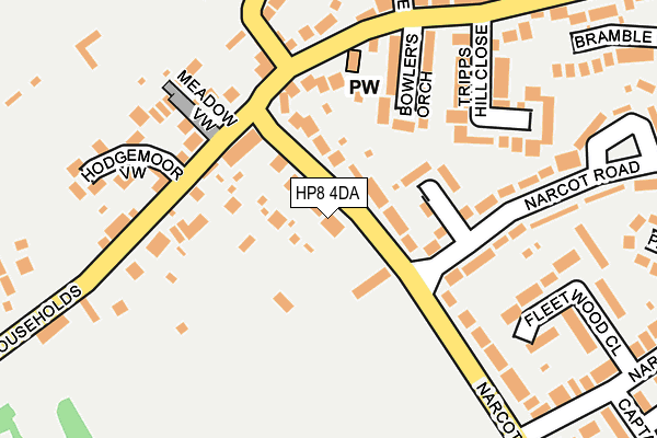 HP8 4DA map - OS OpenMap – Local (Ordnance Survey)