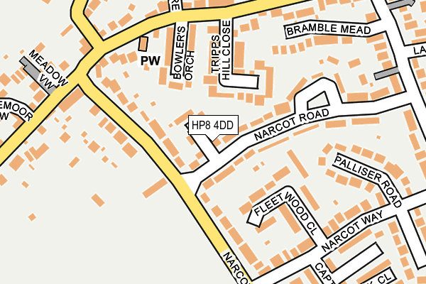 HP8 4DD map - OS OpenMap – Local (Ordnance Survey)