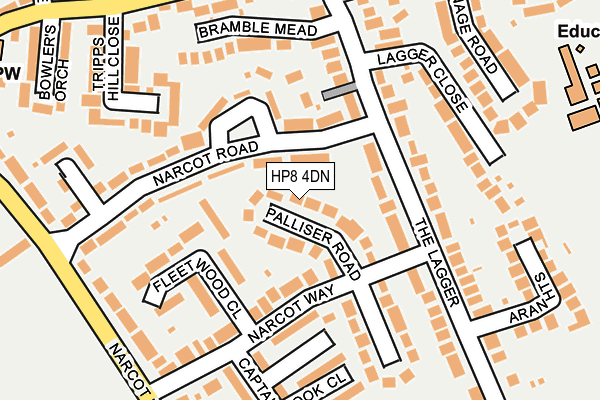 HP8 4DN map - OS OpenMap – Local (Ordnance Survey)