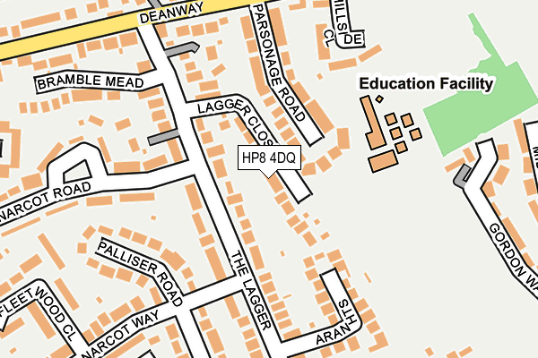 HP8 4DQ map - OS OpenMap – Local (Ordnance Survey)