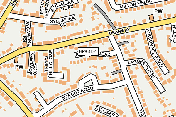 HP8 4DY map - OS OpenMap – Local (Ordnance Survey)