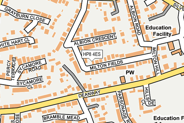 HP8 4ES map - OS OpenMap – Local (Ordnance Survey)