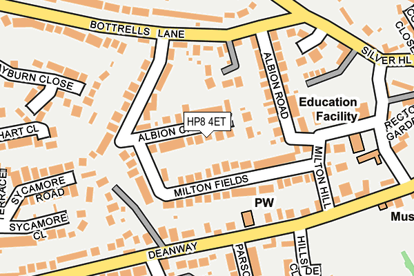 HP8 4ET map - OS OpenMap – Local (Ordnance Survey)