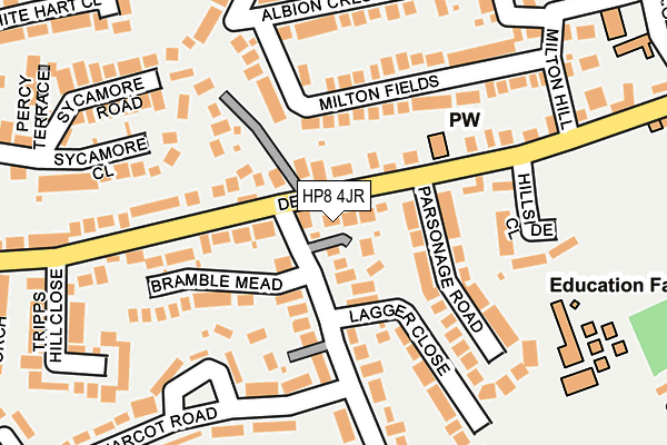 HP8 4JR map - OS OpenMap – Local (Ordnance Survey)