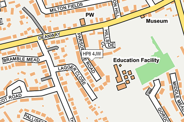 HP8 4JW map - OS OpenMap – Local (Ordnance Survey)