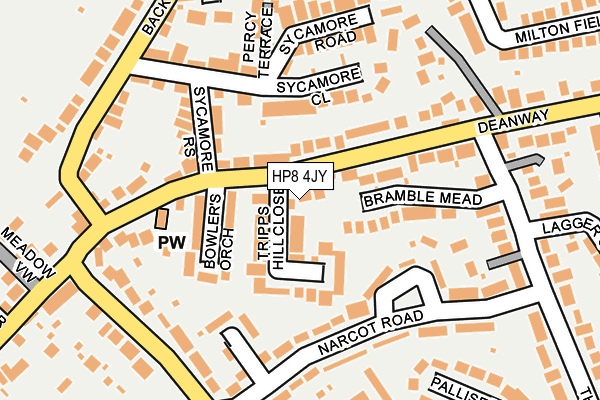HP8 4JY map - OS OpenMap – Local (Ordnance Survey)