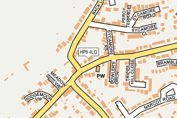 HP8 4LQ map - OS OpenMap – Local (Ordnance Survey)