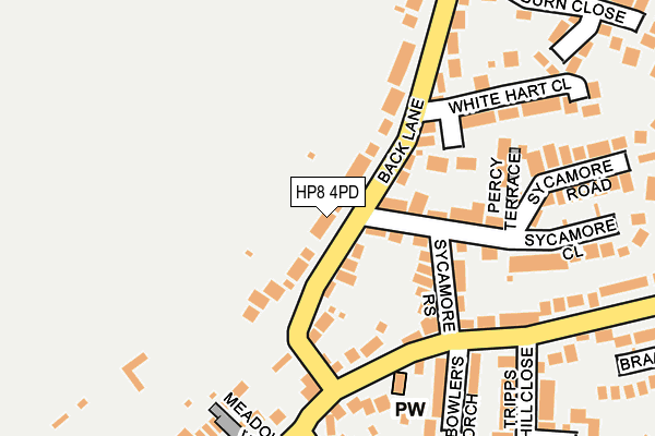 HP8 4PD map - OS OpenMap – Local (Ordnance Survey)