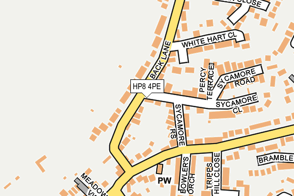 HP8 4PE map - OS OpenMap – Local (Ordnance Survey)