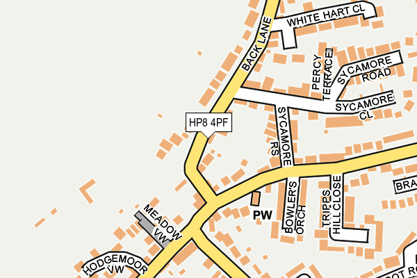 HP8 4PF map - OS OpenMap – Local (Ordnance Survey)