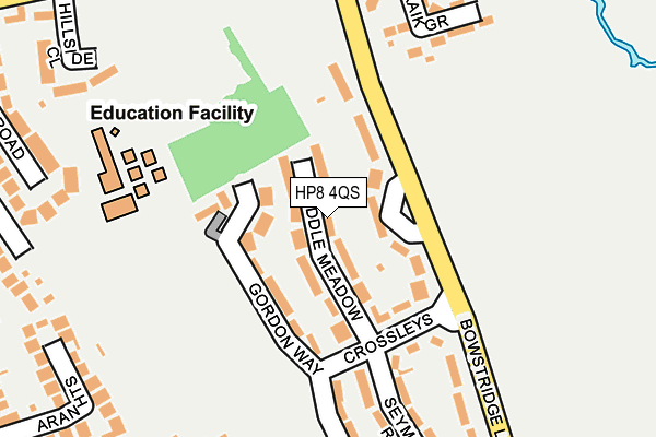 HP8 4QS map - OS OpenMap – Local (Ordnance Survey)