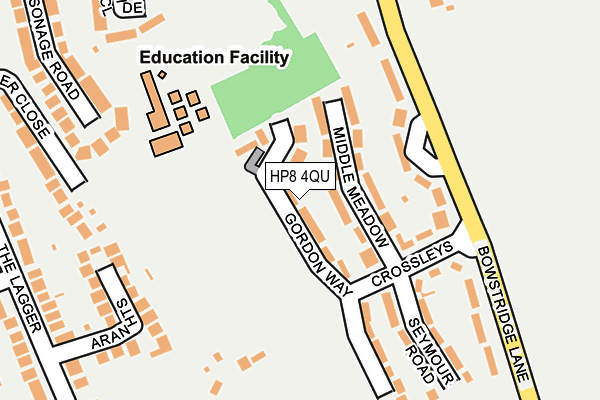 HP8 4QU map - OS OpenMap – Local (Ordnance Survey)