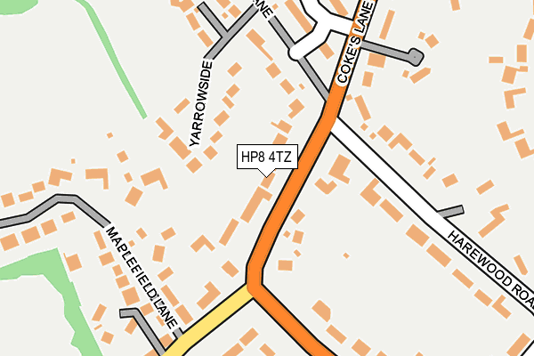 HP8 4TZ map - OS OpenMap – Local (Ordnance Survey)