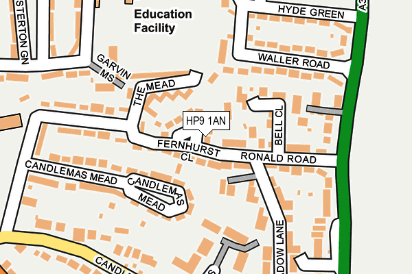 HP9 1AN map - OS OpenMap – Local (Ordnance Survey)