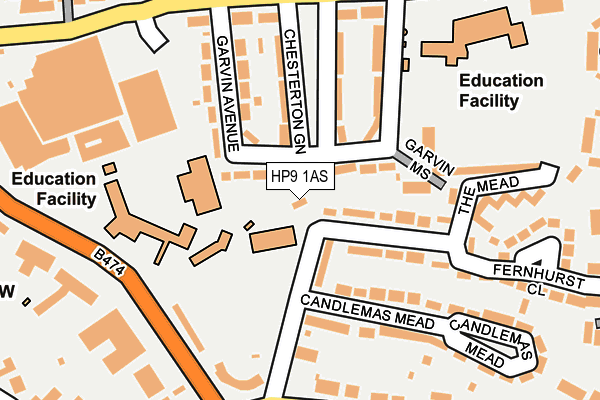 HP9 1AS map - OS OpenMap – Local (Ordnance Survey)