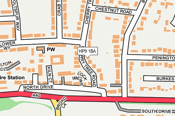 HP9 1BA map - OS OpenMap – Local (Ordnance Survey)