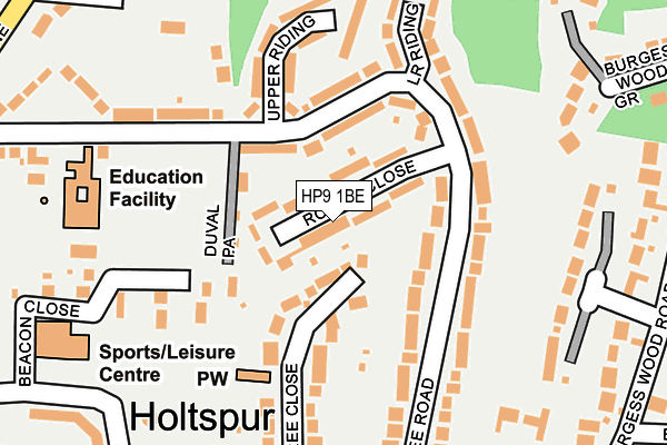 HP9 1BE map - OS OpenMap – Local (Ordnance Survey)