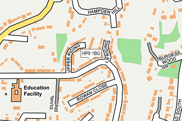 HP9 1BG map - OS OpenMap – Local (Ordnance Survey)
