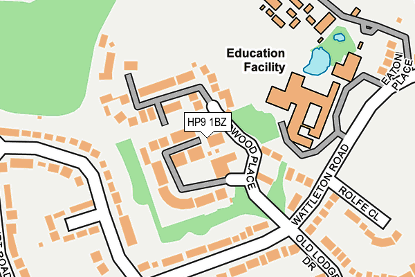 HP9 1BZ map - OS OpenMap – Local (Ordnance Survey)