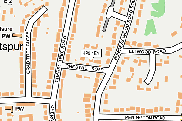 HP9 1EY map - OS OpenMap – Local (Ordnance Survey)