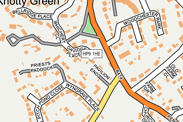 HP9 1HE map - OS OpenMap – Local (Ordnance Survey)