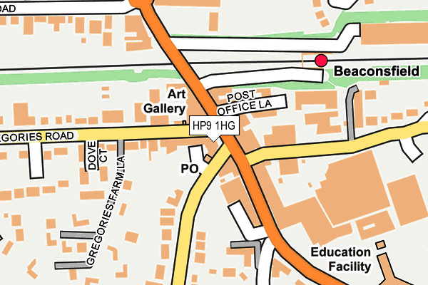 HP9 1HG map - OS OpenMap – Local (Ordnance Survey)
