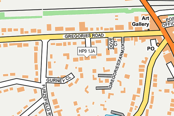 HP9 1JA map - OS OpenMap – Local (Ordnance Survey)